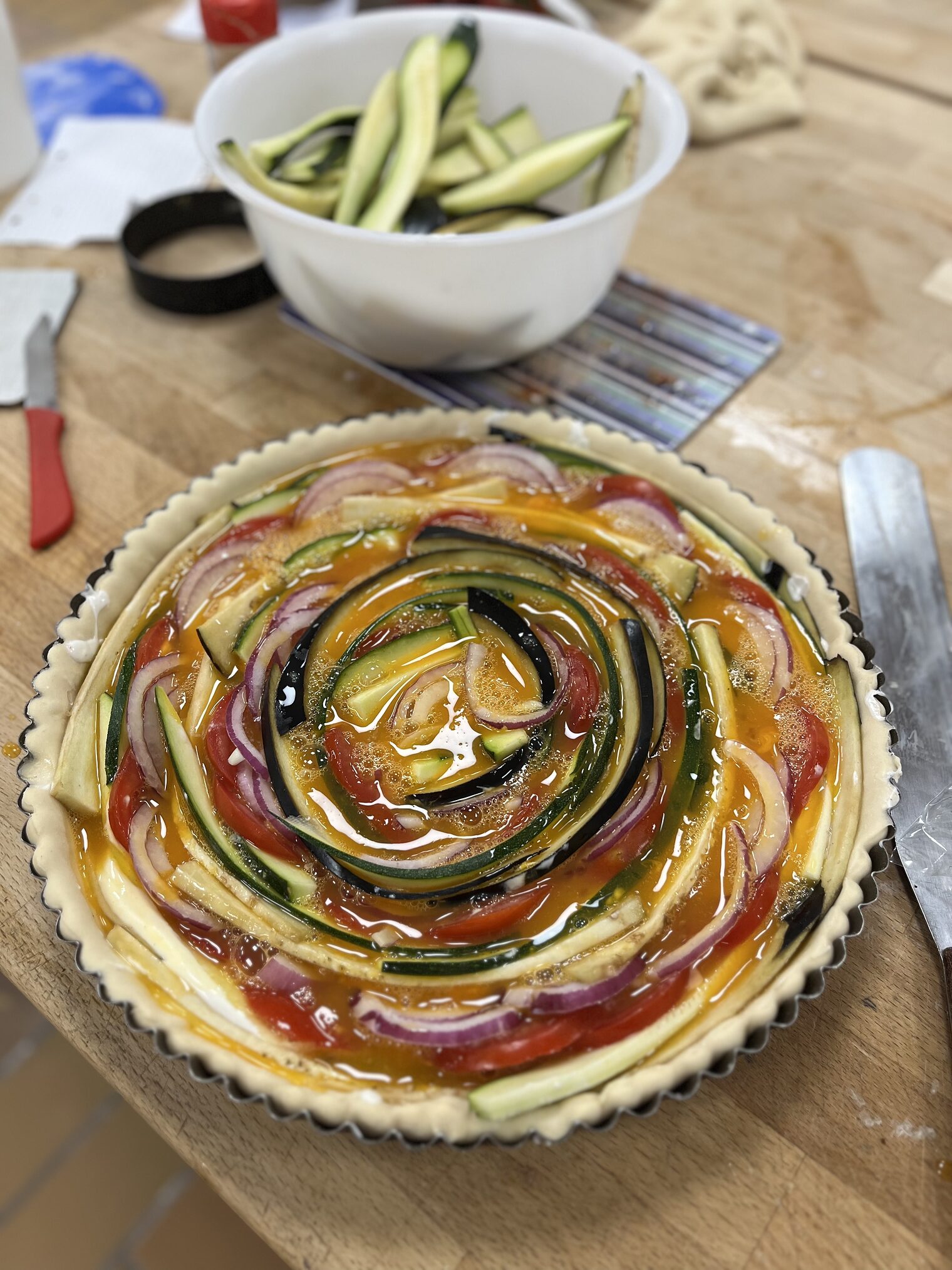 Bäcker-Meisterkurs 2023 Draufsicht Ratatouille- Kuchen