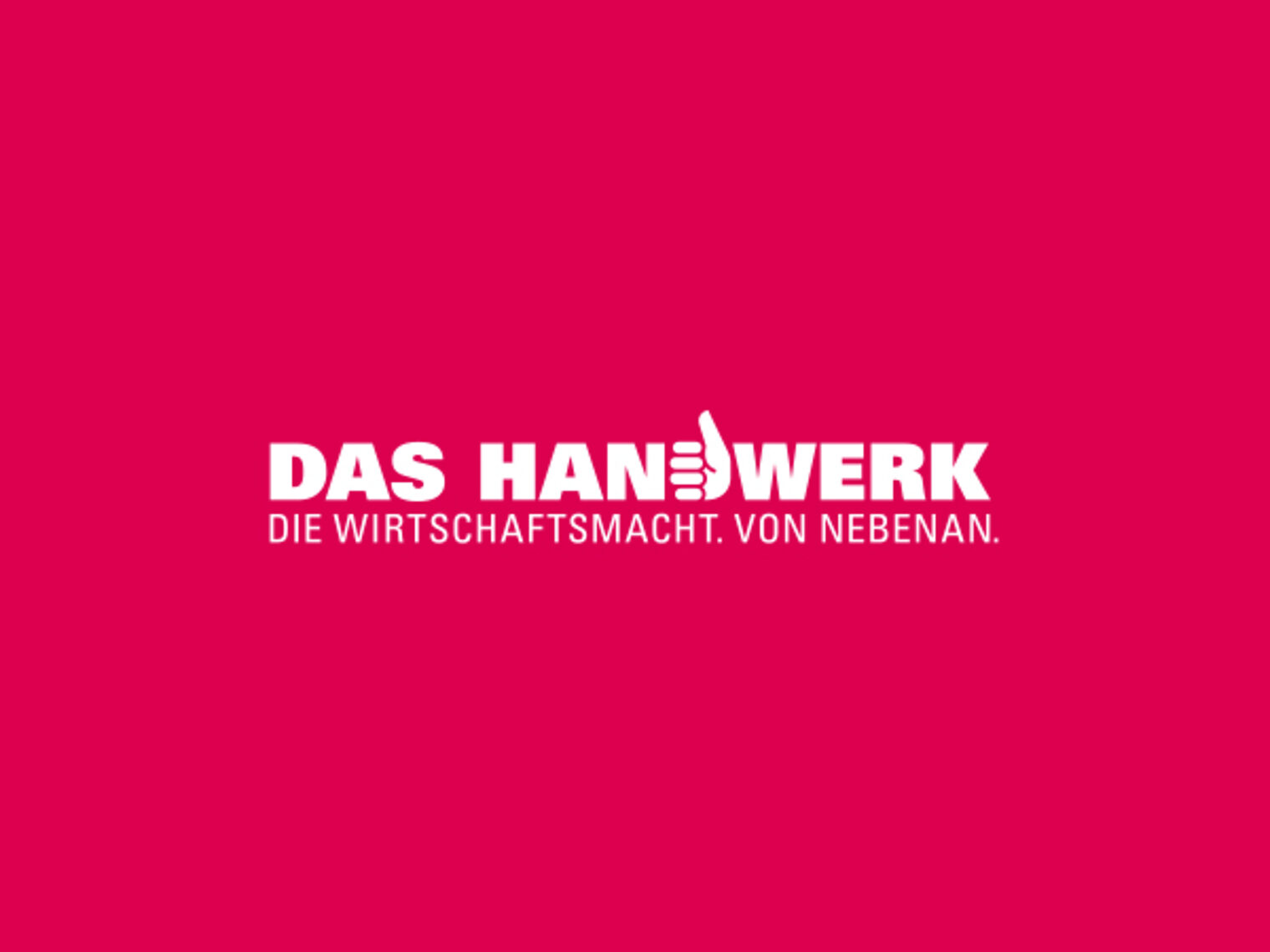 Schriftzug "Das Handwerk" auf pinkem Hintergrund